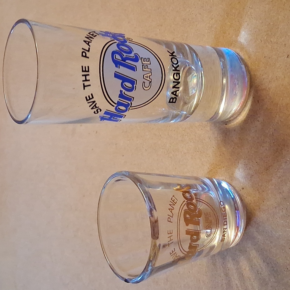 Hard Rock Cafe Shot Glasses SAVE THE PLANET